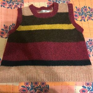 Free People Multicolor Striped Sweater Vest